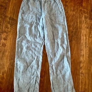 Athleta Light Blue Linen Women’s 0 Pants